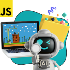 Язык программирования JavaScript + AI. Проектное обучение + геймификация + AI-помощники - КИБЕРшкола программирования для детей, компьютерные курсы для школьников, начинающих и подростков - KIBERone г. Свиблово