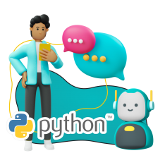 Умный чат-бот на Python - КИБЕРшкола программирования для детей, компьютерные курсы для школьников, начинающих и подростков - KIBERone г. Свиблово